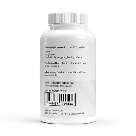 L-Tryptophan - 90 Kapseln ChanceToBrand
