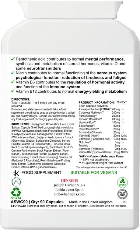 Ashwagandha v8 (ASWG90) - HENNEHS Ashwagandha v8 (ASWG90)