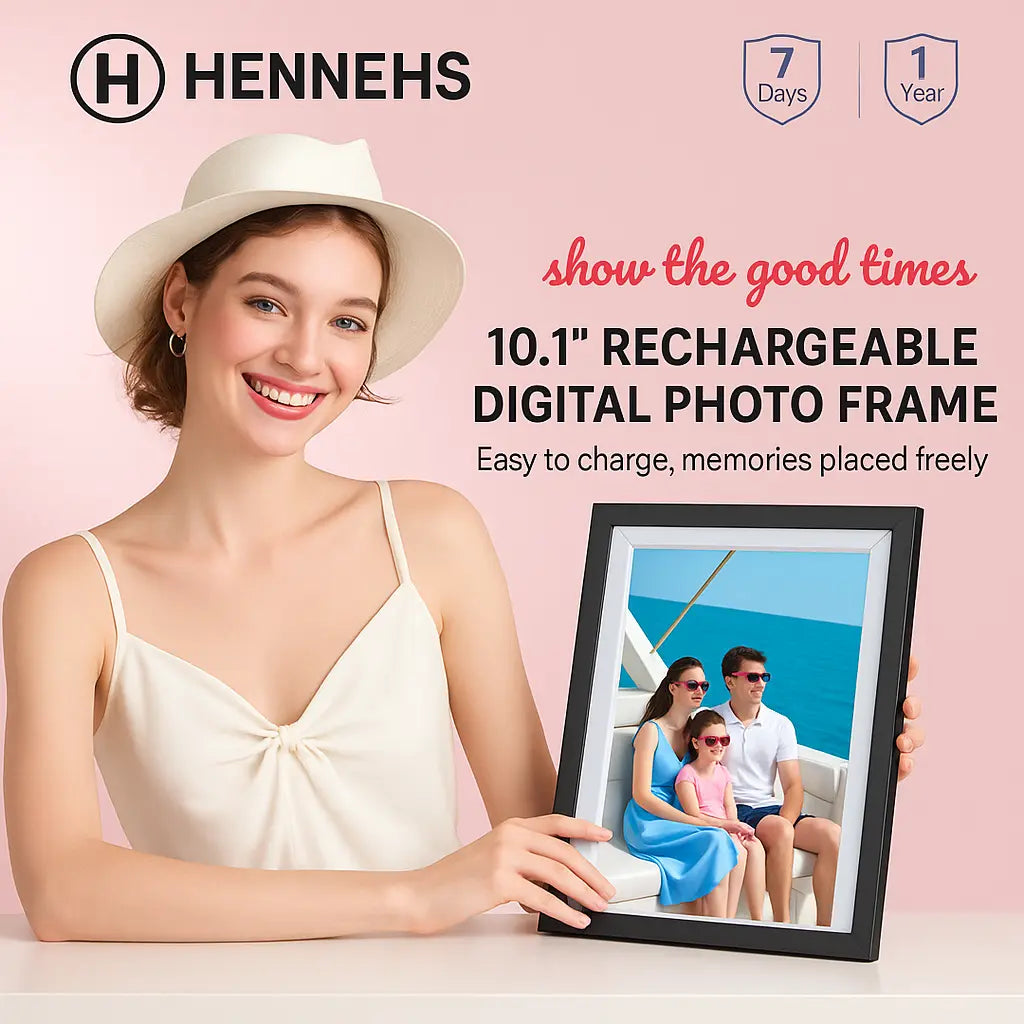 Rovesky Rechargeable Digital Photo Frame 10.1-inch 32G Cross-border HD Electronic Photo Album Smart Photo Frame - Alibaba HENNEHS