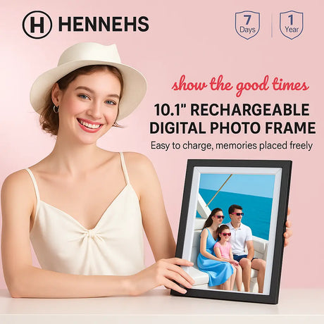 Rovesky Rechargeable Digital Photo Frame 10.1-inch 32G Cross-border HD Electronic Photo Album Smart Photo Frame - Alibaba HENNEHS