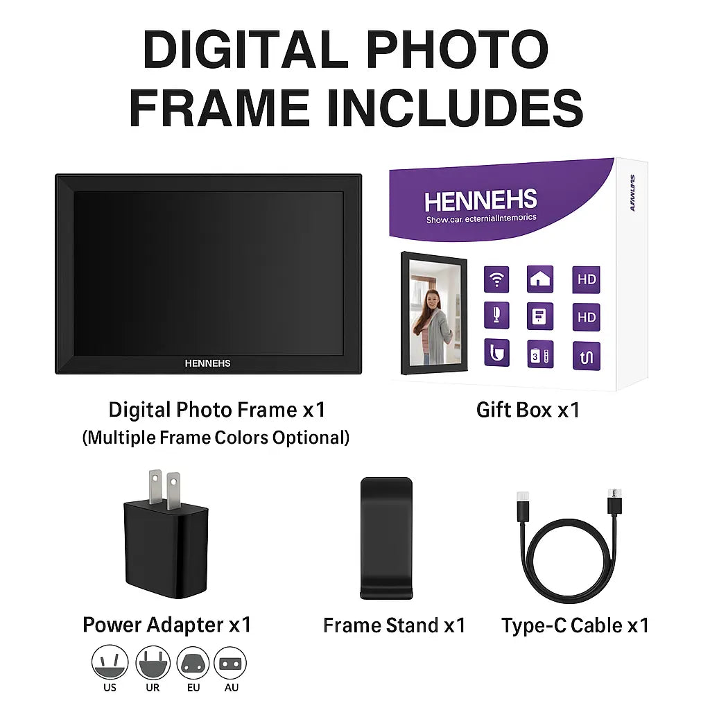Rovesky Rechargeable Digital Photo Frame 10.1-inch 32G Cross-border HD Electronic Photo Album Smart Photo Frame - Alibaba HENNEHS