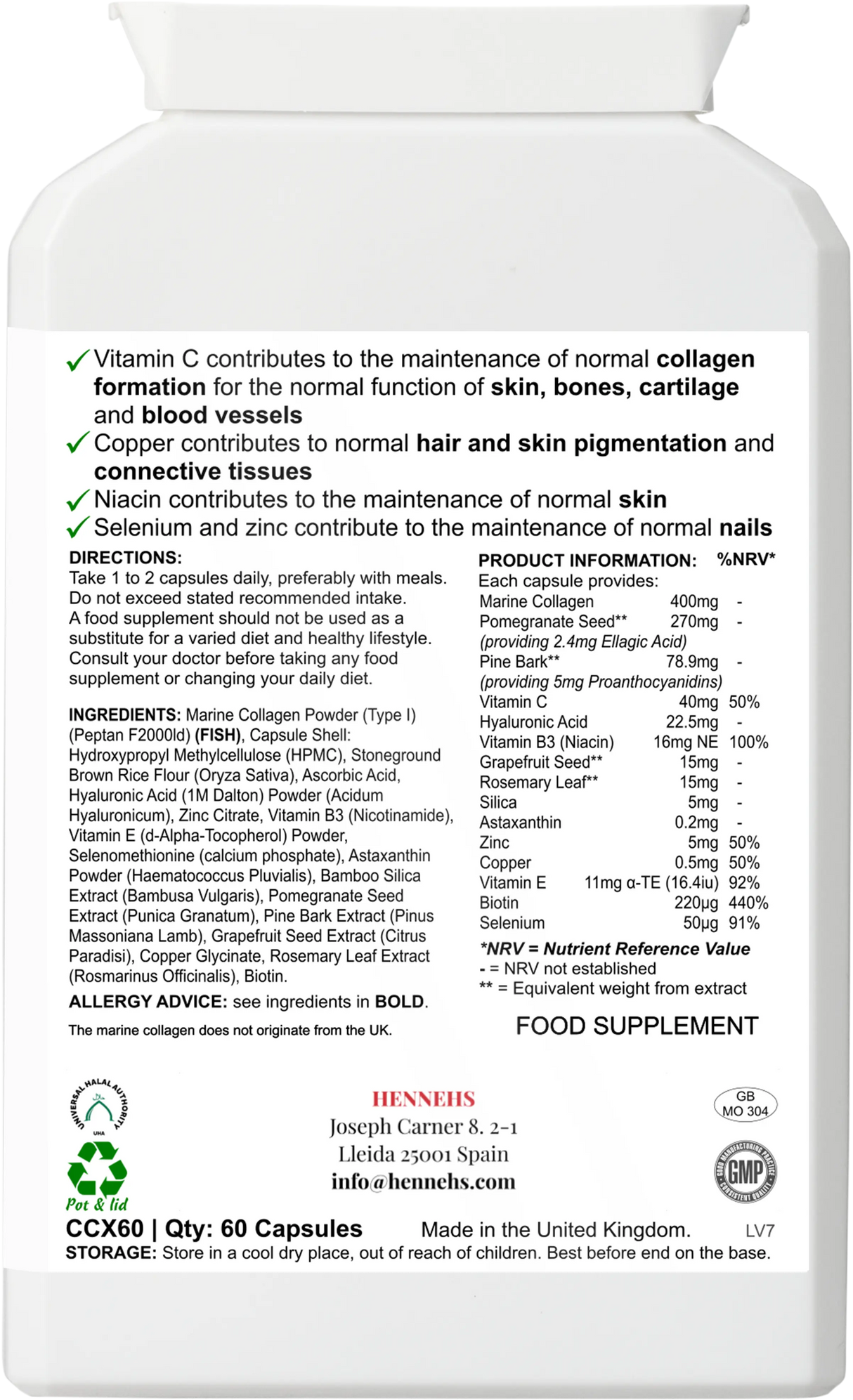 Collagen Ultra Beauty v3 (CCX60) - HENNEHS Collagen Ultra Beauty v3 (CCX60)