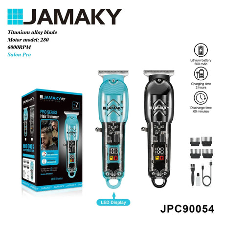 JAMAKY Electric Hair Clipper – Quiet, Rechargeable, Ceramic Blade HENNEHS