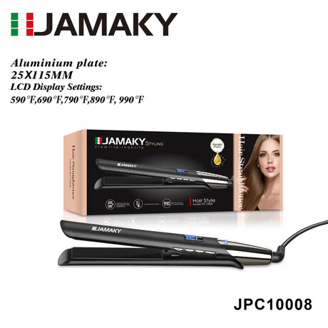 JAMAKY Dual-Use Hair Straightener for Straight & Wavy Hair – 5-Level Temperature Control HENNEHS