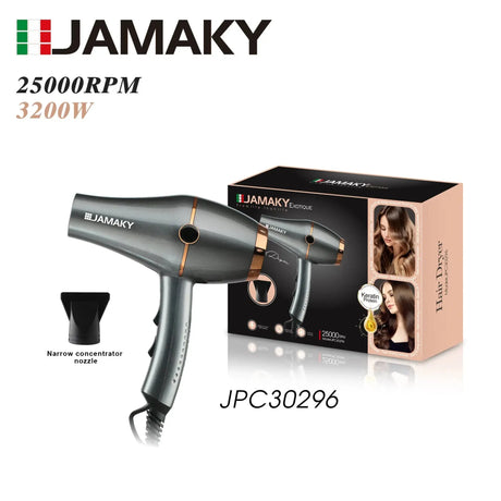 JAMAKY 1600W Hair Dryer – High Speed, Constant Temperature, Hot & Cold HENNEHS