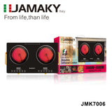 JAMAKY Dual Burner Ceramic Induction Cooker with Multi-Function Heating HENNEHS
