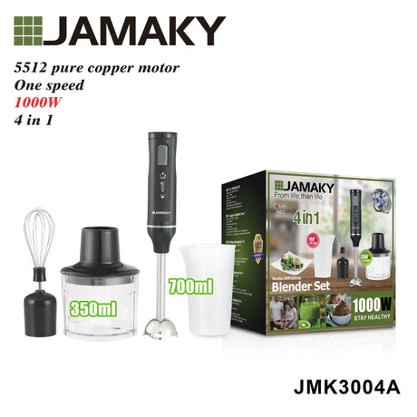 JAMAKY 500W 4-in-1 Blender Food Processor Juicer Egg Beater HENNEHS