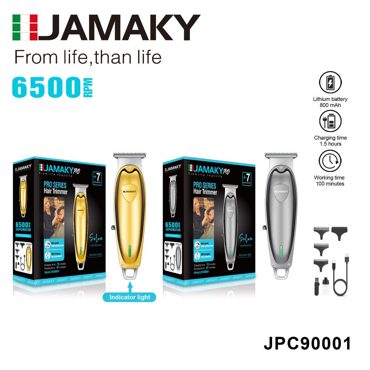 JAMAKY Oily Hair Clipper – Professional Bald Trimming Tool