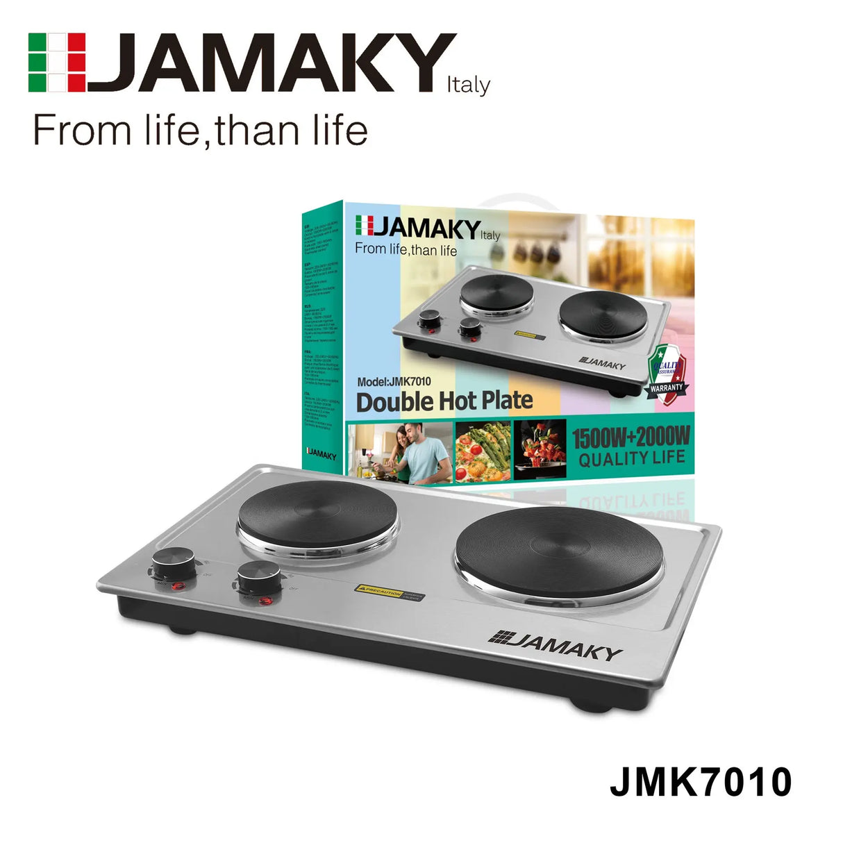 JAMAKY Double Burner Electric Ceramic Induction Stove HENNEHS