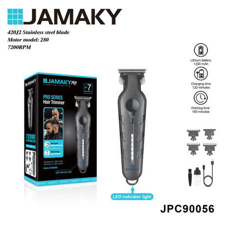 JAMAKY Hair Clipper – Long Battery, Steel Blade, No Hair Stuck HENNEHS