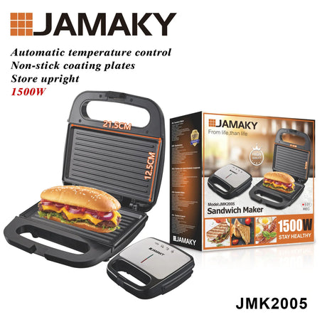 JAMAKY Multifunctional Sandwich & Breakfast Maker for Toast, Waffle, and More HENNEHS