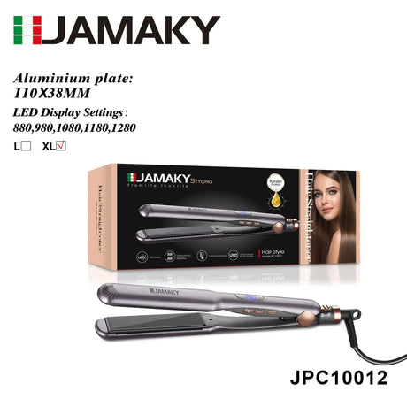 JAMAKY Dual-Use Hair Curler & Straightener – Ceramic, No Damage, Student-Friendly Design HENNEHS