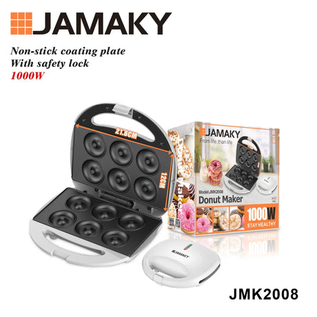 JAMAKY Electric Donut Maker with Double-Sided Heating for Home Use HENNEHS