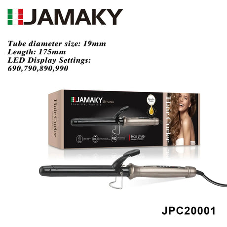 JAMAKY Ceramic Curling Iron – Big Waves, No Damage HENNEHS