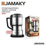 JAMAKY Electric White Stainless Steel Coffee Grinder HENNEHS