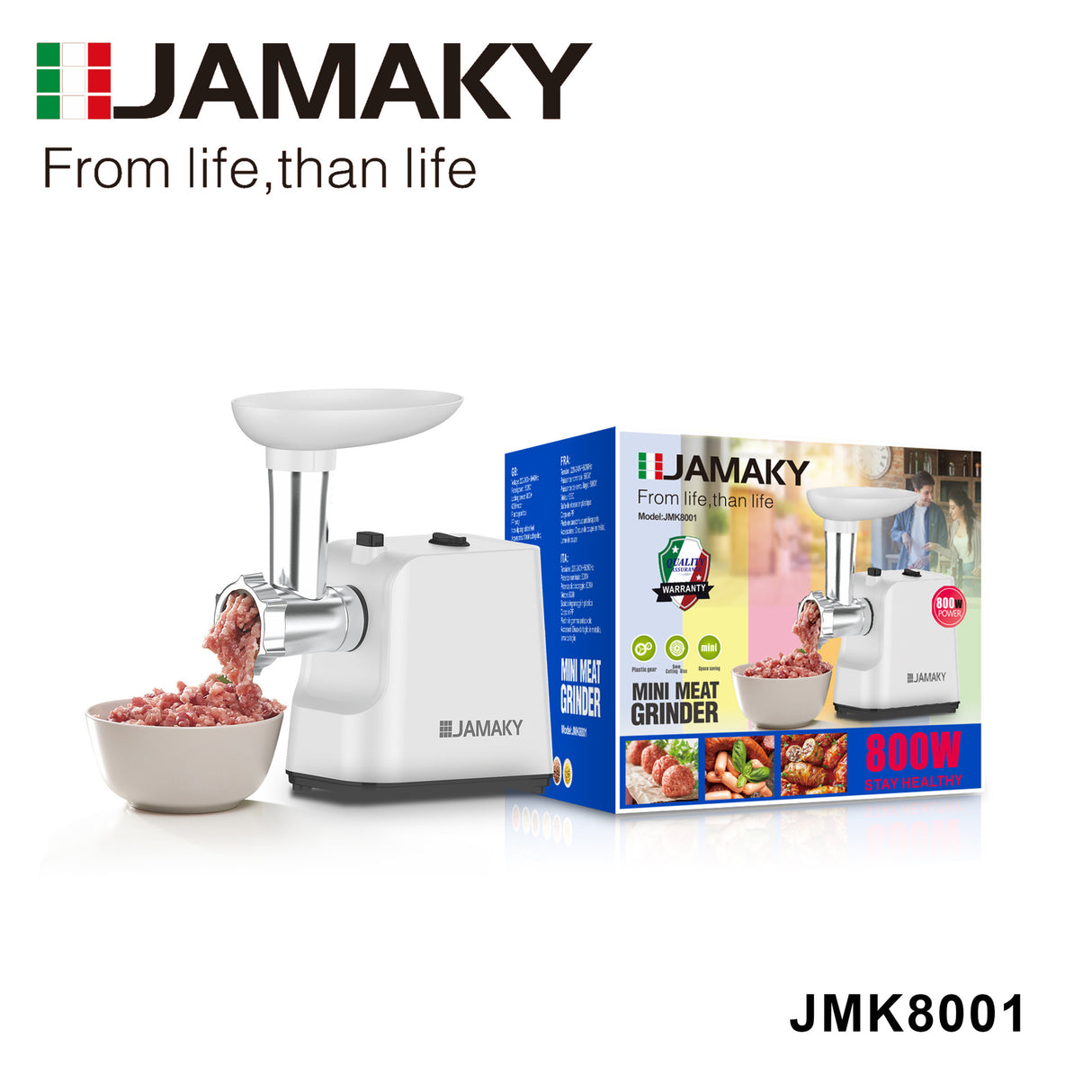 JAMAKY Compact Electric Meat Grinder for Home Use
