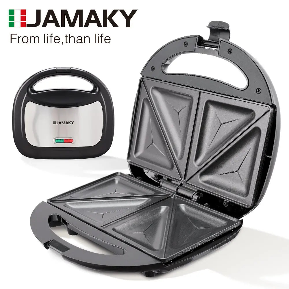 JAMAKY Electric Sandwich & Breakfast Maker – 750W 3D Heating HENNEHS