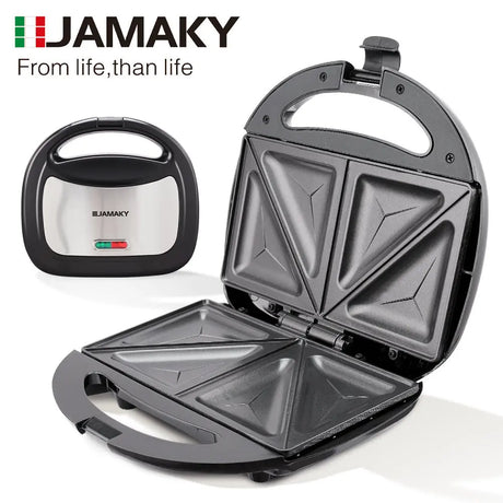 JAMAKY Electric Sandwich & Breakfast Maker – 750W 3D Heating HENNEHS