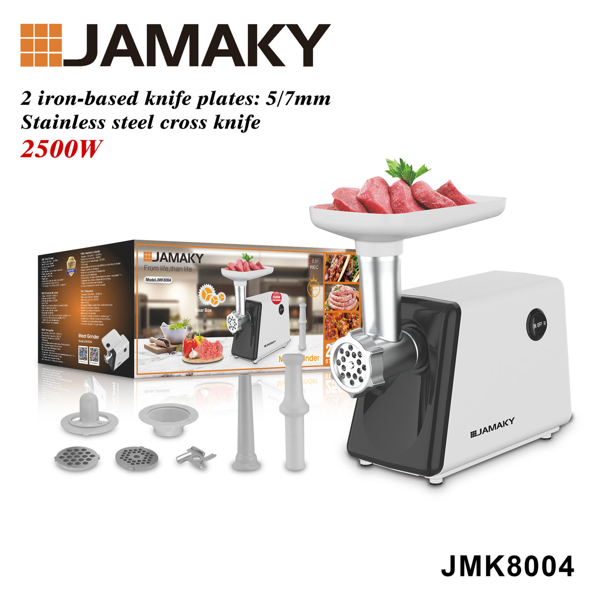 JAMAKY Multifunction Electric Meat Grinder for Home Use