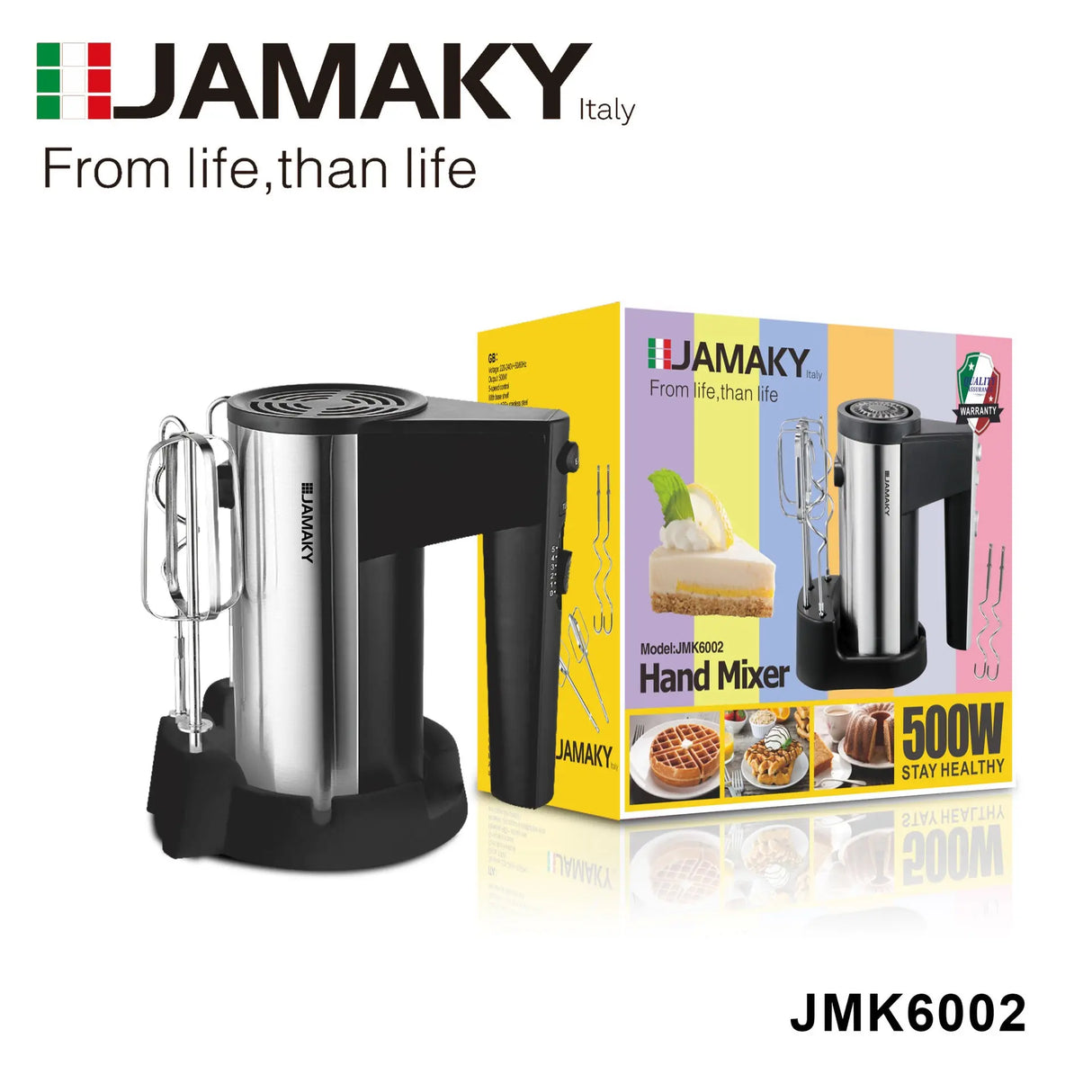JAMAKY 5-Speed High-Power Handheld Electric Egg Beater HENNEHS
