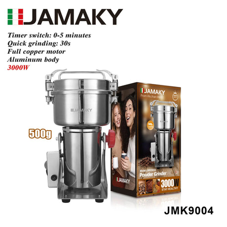 JAMAKY Electric Stainless Steel Coffee & Grain Grinder HENNEHS