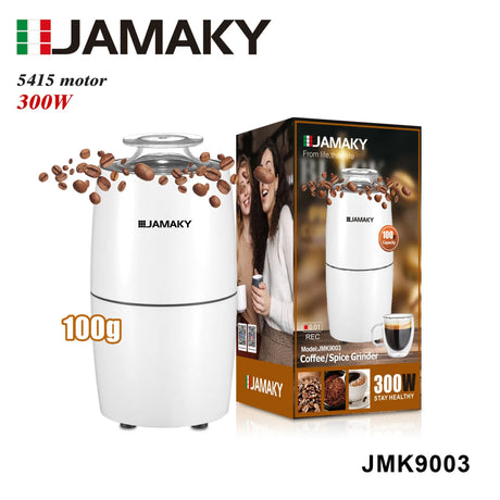 JAMAKY Electric Plastic Coffee and Grain Grinder HENNEHS