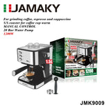 JAMAKY Semi-Automatic Espresso Machine with Steam Milk Frother HENNEHS