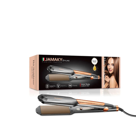 JAMAKY Digital Hair Straightener & Curler – Dual-Use, No Damage, Salon-Grade Tool HENNEHS