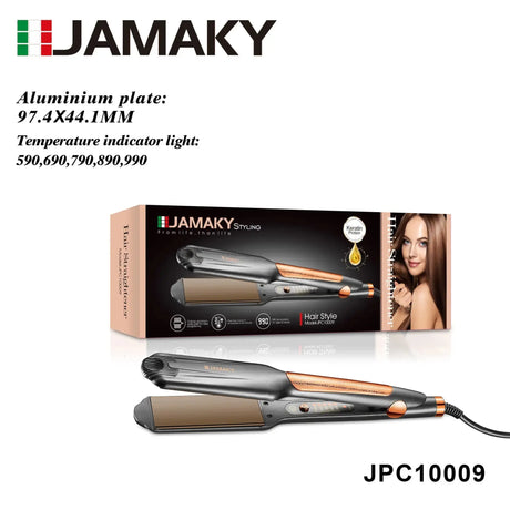 JAMAKY Digital Hair Straightener & Curler – Dual-Use, No Damage, Salon-Grade Tool HENNEHS