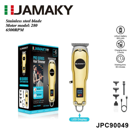 JAMAKY Bronze Hair Clipper – Retro Style, LCD, Sculpting Ready HENNEHS