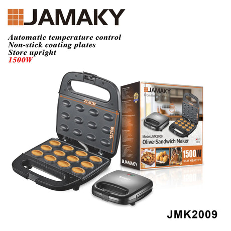 JAMAKY Sandwich & Breakfast Maker for Toast, Waffles & Light Meals HENNEHS
