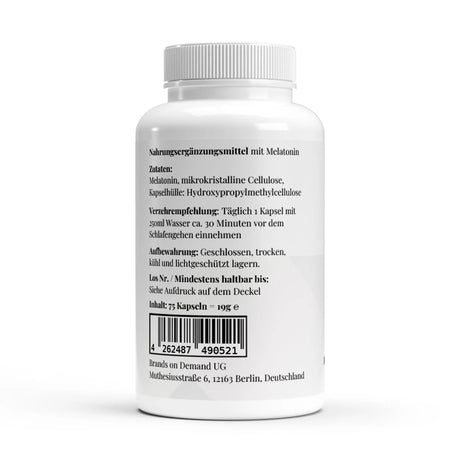 Melatonin - 75 Kapseln ChanceToBrand